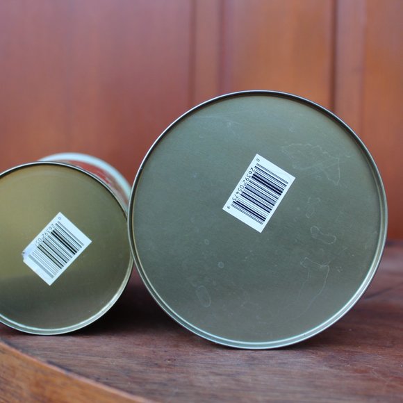 Hartin International Vintage holiday nesting tins pair of 2 - poinsettias - Picture 6 of 11